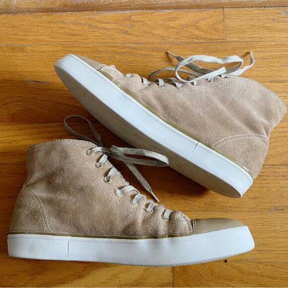 Kate Spade | Lendal High Top Sneakers Shoes Lace-Up Suede Sherpa Tan Size 7 - Picture 8 of 10